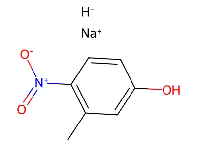 Sodium 4-nitro-m-cresolate structure