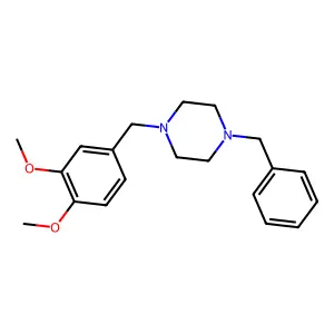 1-Benzyl-4-(3,4-dimethoxybenzyl)piperazine structure