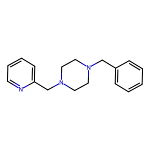1-Benzyl-4-(pyridin-2-ylmethyl)piperazine structure