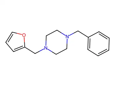 1-Benzyl-4-(furan-2-ylmethyl)piperazine structure