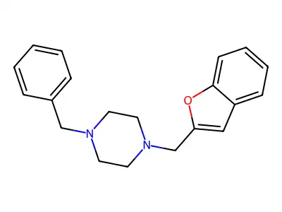 N-((Benzofuran-2-yl)methyl)-N''-benzylpiperazine structure