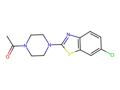 1-(4-(6-Chlorobenzo[d]thiazol-2-yl)piperazin-1-yl)ethanone structure