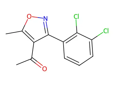 1-[3-(2,3-Dichlorophenyl)-5-methyl-4-isoxazolyl]-1-ethanone structure