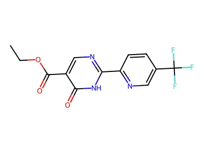 ethyl 4-hydroxy-2-[5-(trifluoromethyl)-2-pyridyl]pyrimidine-5-carboxylate structure