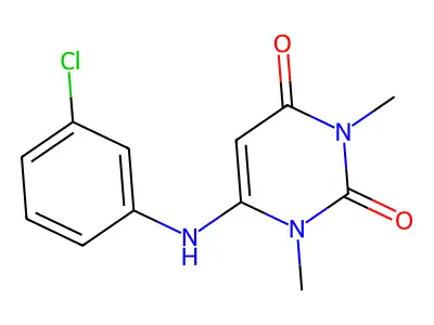 6-(3-Chloroanilino)-1,3-dimethylpyrimidine-2,4-dione structure