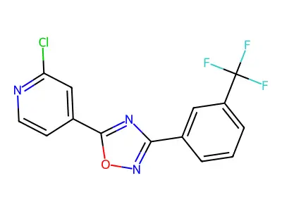 5-(2-Chloropyridin-4-yl)-3-(3-(trifluoromethyl)phenyl)-1,2,4-oxadiazole structure