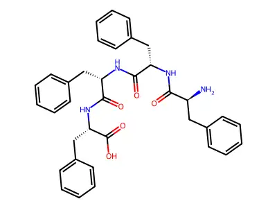 DL-phenylalanyl-DL-phenylalanyl-DL-phenylalanyl-DL-phenylalanine structure
