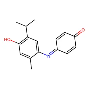 4-(4-Hydroxy-2-methyl-5-propan-2-ylphenyl)iminocyclohexa-2,5-dien-1-one structure