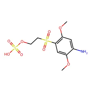 Ethanol, 2-((4-amino-2,5-dimethoxyphenyl)sulfonyl)-, 1-(hydrogen sulfate) structure