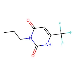 3-propyl-6-(trifluoromethyl)-2,4(1H,3H)-pyrimidinedione structure