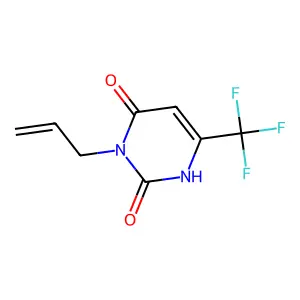 3-allyl-6-(trifluoromethyl)-2,4(1H,3H)-pyrimidinedione structure