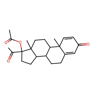 Pregna-1,4-diene-3,20-dione, 17-hydroxy-, acetate structure