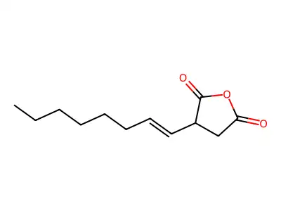 2-Octenylsuccinic anhydride, (2E)- structure