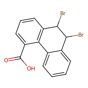 9,10-Dibromo-9,10-dihydrophenanthrene-4-carboxylic acid structure
