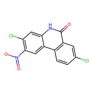3,8-Dichloro-2-nitrophenanthridin-6(5h)-one structure