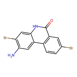 2-Amino-3,8-dibromophenanthridin-6(5h)-one structure