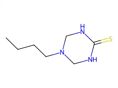 1,3,5-Triazine-2(1H)-thione, 5-butyltetrahydro- structure
