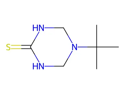 5-Tert-butyl-1,3,5-triazinane-2-thione structure