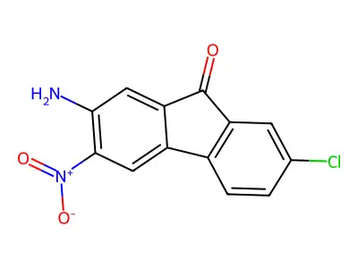 2-Amino-7-chloro-3-nitrofluoren-9-one structure