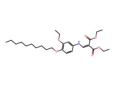 Diethyl (4-decyloxy-3-ethoxyanilino)methylenemalonate structure