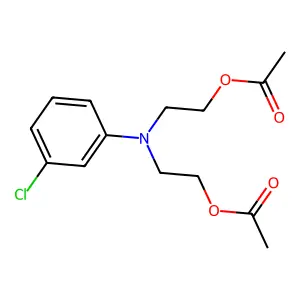 Ethanol, 2,2'-[(3-chlorophenyl)imino]bis-, 1,1'-diacetate structure