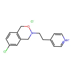 1H-2,3-Benzoxazine, 3,4-dihydro-6-chloro-3-(2-(4-pyridyl)ethyl)-, hydrochloride structure