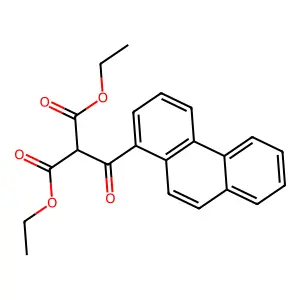 Diethyl 2-(phenanthrene-1-carbonyl)propanedioate structure