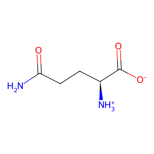 (2S)-5-amino-2-ammonio-5-oxopentanoate structure