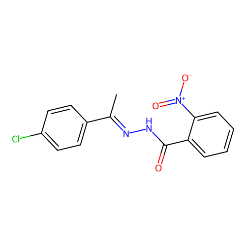 N'-[1-(4-chlorophenyl)ethylidene]-2-nitrobenzohydrazide structure