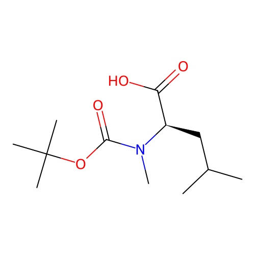 Boc-N-methyl-D-leucine structure