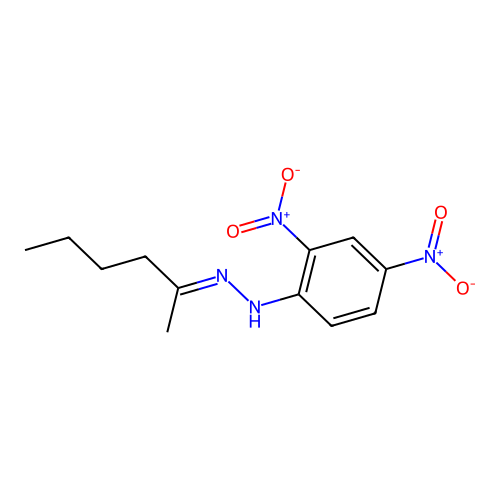 2-Hexanone, (2,4-dinitrophenyl)hydrazone structure