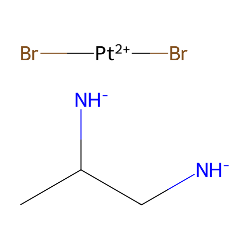 1-Azanidylpropan-2-ylazanide;dibromoplatinum(2+) structure