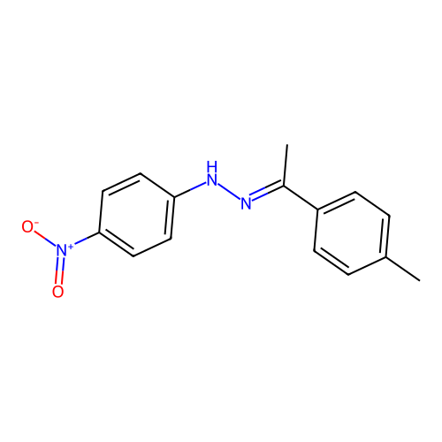 N-[1-(4-methylphenyl)ethylideneamino]-4-nitroaniline structure