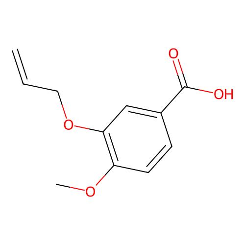 3-(烯丙氧基)-4-甲氧基苯甲酸 structure