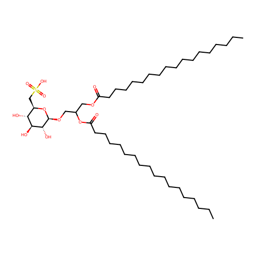 |A-D-Glucopyranoside, 2,3-bis[(1-oxooctadecyl)oxy]propyl 6-deoxy-6-sulfo- structure