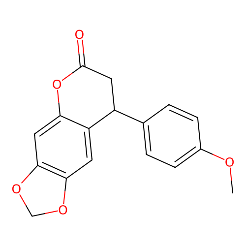 8-(4-methoxyphenyl)-7,8-dihydro-6H-[1,3]dioxolo[4,5-g]chromen-6-one structure