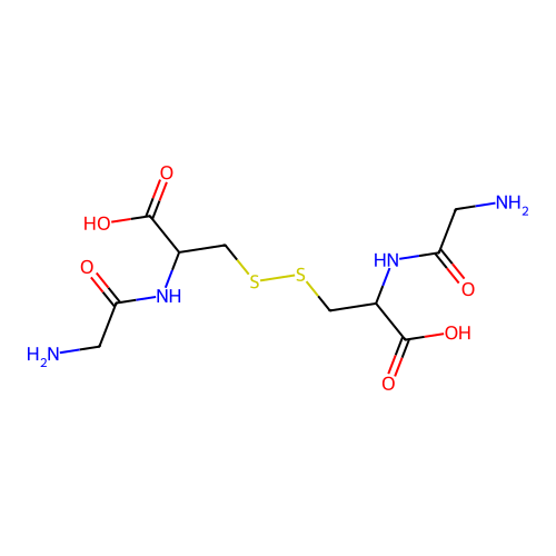 3,3'-Disulfanediylbis[2-(2-aminoacetamido)propanoic acid] structure