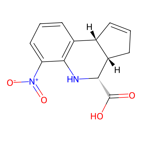 rac-(3aR,4S,9bS)-6-nitro-3H,3aH,4H,5H,9bH-cyclopenta[c]quinoline-4-carboxylic acid structure