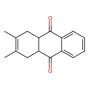 2,3-Dimethyl-1,4,4a,9a-tetrahydro-anthraquinone structure