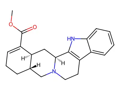 Methyl 16,17-didehydroyohimban-16-carboxylate structure