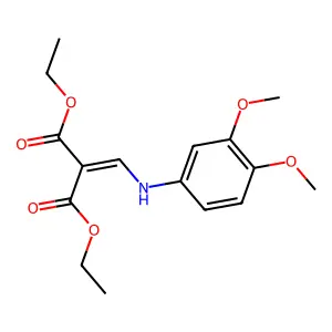 Diethyl 2-[(3,4-dimethoxyanilino)methylidene]propanedioate structure