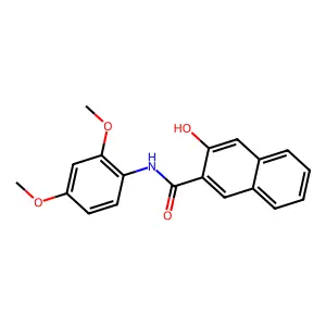 2-Naphthalenecarboxamide, N-(2,4-dimethoxyphenyl)-3-hydroxy- structure
