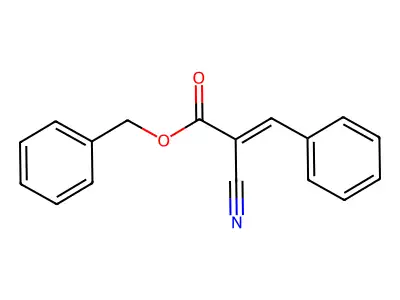 2-Propenoic acid, 2-cyano-3-phenyl-, phenylmethyl ester structure
