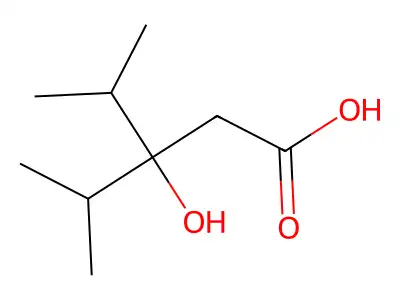 3-Hydroxy-3-isopropyl-4-methylpentanoic acid structure
