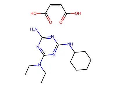 but-2-enedioic acid;4-N-cyclohexyl-2-N,2-N-diethyl-1,3,5-triazine-2,4,6-triamine structure