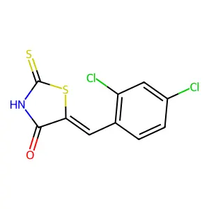 5-(2,4-Dichlorobenzylidene)-2-thioxo-1,3-thiazolidin-4-one structure