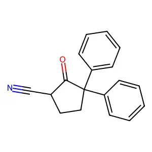 2-Oxo-3,3-diphenylcyclopentane-1-carbonitrile structure