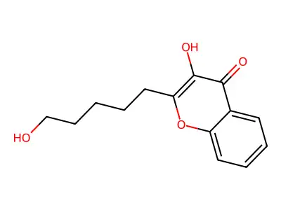 3-Hydroxy-2-(5-hydroxypentyl)chromen-4-one structure