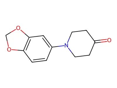 1-(1,3-Benzodioxol-5-yl)piperidin-4-one structure