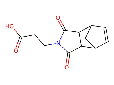3-(1,3-dioxo-1,3,3a,4,7,7a-hexahydro-2H-4,7-methanoisoindol-2-yl)propanoic acid structure